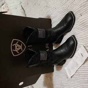 Men's Ariat patriot sport black camo flag boots new size 8.5